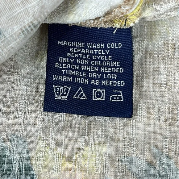 Caribbean Joe Men’s 100% Silk Hawaiian Aloha Floral Button Dress Shirt Size XL - Picture 9 of 12